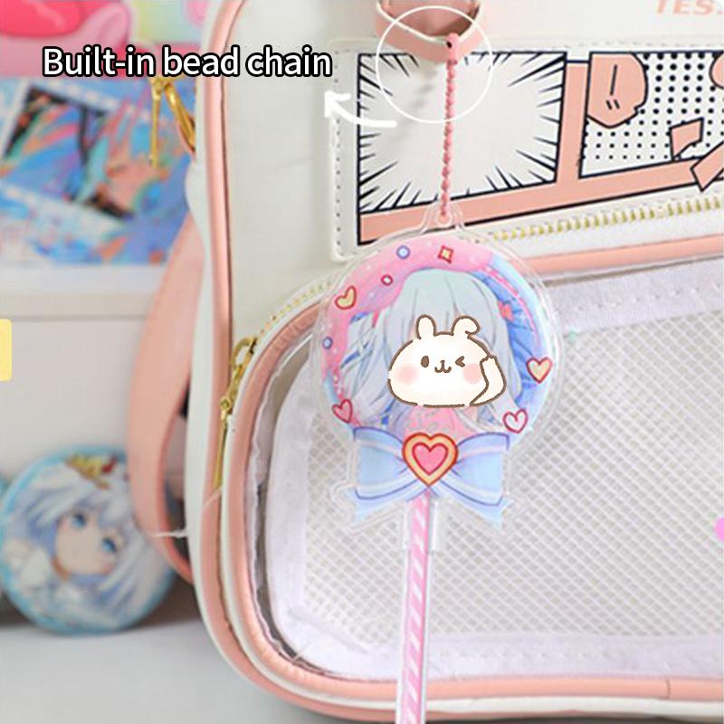 Lollipop Shape Photo Protector Case Girl Anime Diy Pins Display Cover Kpop Idol Photocard Holder Creative Pin Case Birthday Gift