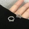 Mobius Ring Design Minimalist Ear Cuff, Unique Versatile Solid Earrings for Women