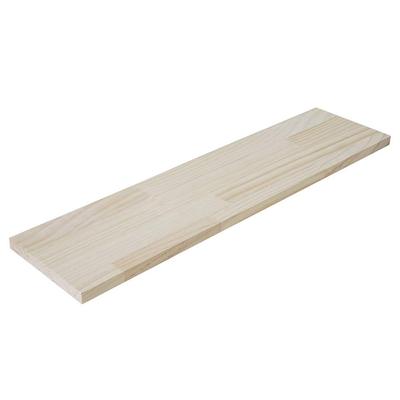 Heian Shindo Kogyo LABRICO Wall Shelf Unpainted Wood Width 60 X Depth 15 X Thickness Pine Laminated Wood Shelf Shelf, Grain, 1.5cm, WSU-79