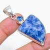 Sodalite, Tanzanite Gemstone 925 Sterling Silver Jewelry Pendant 2.17" SU-8487