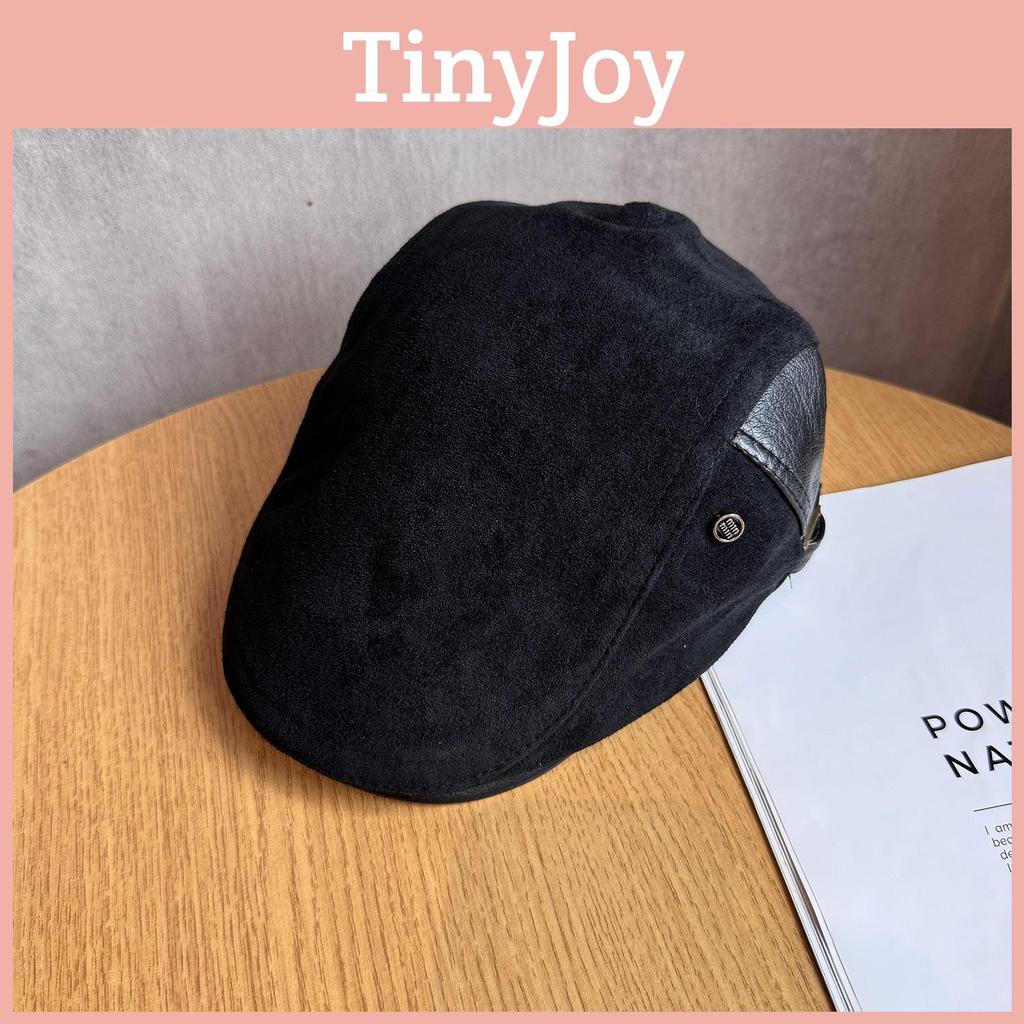 Simple Retro Solid Color Suede Neutral Casual Beret For Casual Winter Fashion
