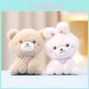 Cute Plush Toy Panda Keychain Adorable Rabbit Doll Accessory With Soft Short Fur