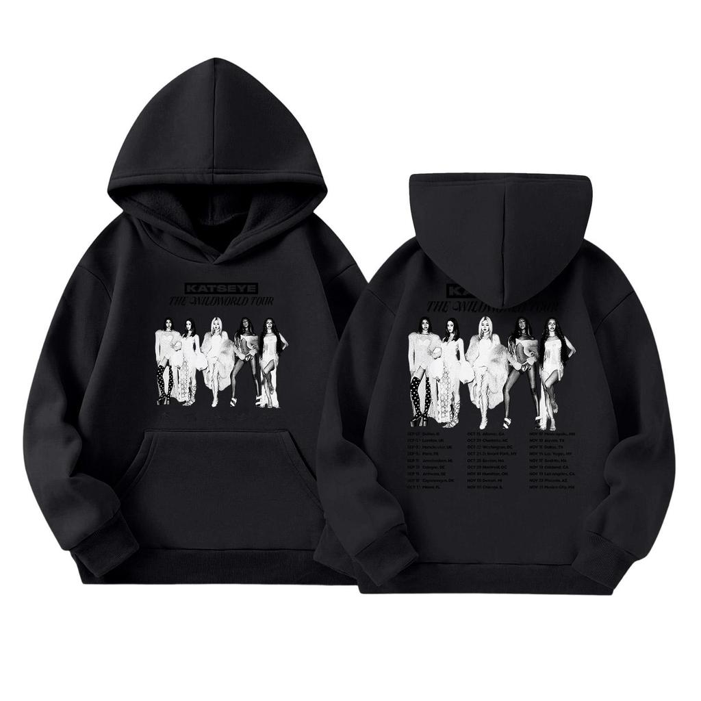 Girls' Long Sleeve Hoodie with Graphic Print and Pockets Casual Pullover Sweatshirt