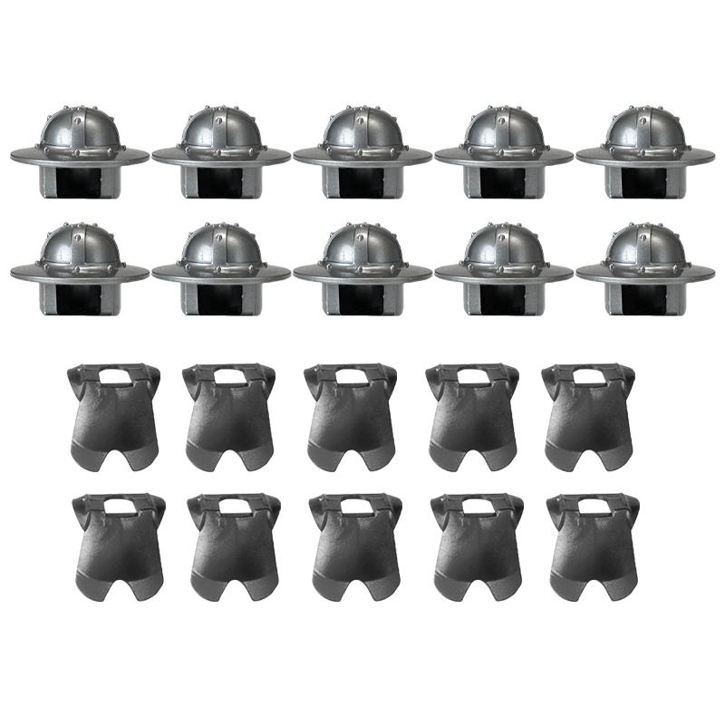 Blocs de Construction Médiévaux Soldat Figurine Accessoires Capes Boucliers Casques Lances Arbalètes Armures Briques Couteau Supports Jouet Cadeau