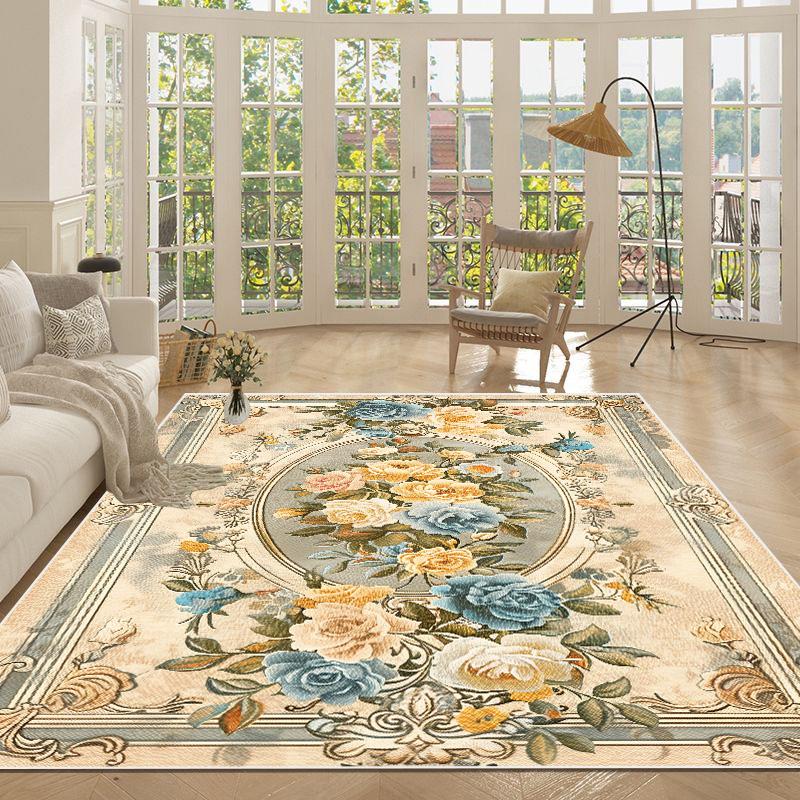 European Gorgeous Carpet Living Room Home Decoration Luxury Rugs for Bedroom Big Size Balcony Non-slip Floor Mat Washable Tapete