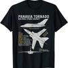 Tornado Avion RAF Chasseur Jet Avion Plan Bleu Avion de Guerre Hommes T-shirt Court Décontracté Hommes Coton T-shirt Streetwear Surdimensionné T-shirt