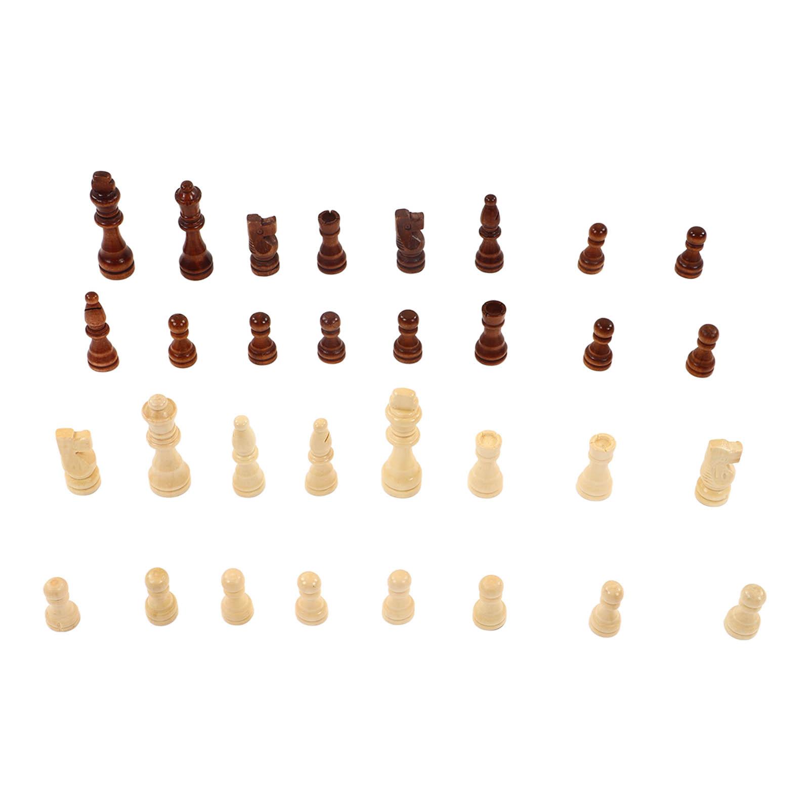 

Chess Pieces Only 91mm King Height 32PCS Two Colors Chess Game Pawns for Home Party