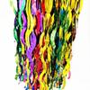 Colorful Rainbow Wavy Skirt Metallic Foil Tinsel 75*275cm Graduation Ceremony Dress Dress Tablecloths Halloween Christmas Day