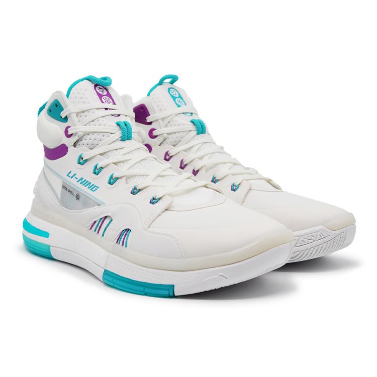 Li Ning 937 Textile, Synthetic Leather Cushioning Slip Resistant Abrasion Resistant Coverage Support Rebound High Top ABAR009-1