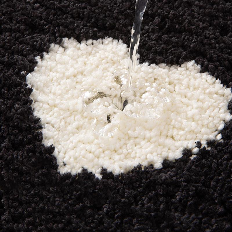 Bathroom Absorbent Floor Mat Love Heart Pattern Plush Thick Carpet Toilet Kitchen Entrance Door Anti Slip Foot Mat Modern Rug