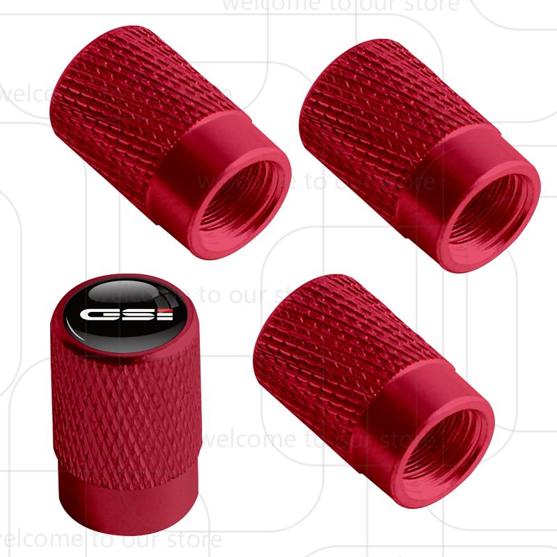 4Pcs Car Tire Valve GSI Emblem For Opel Mokka Insignia Corsa Antara OPC VXR8 Astra Aluminum Air Port Stem Cover Caps Dust Covers