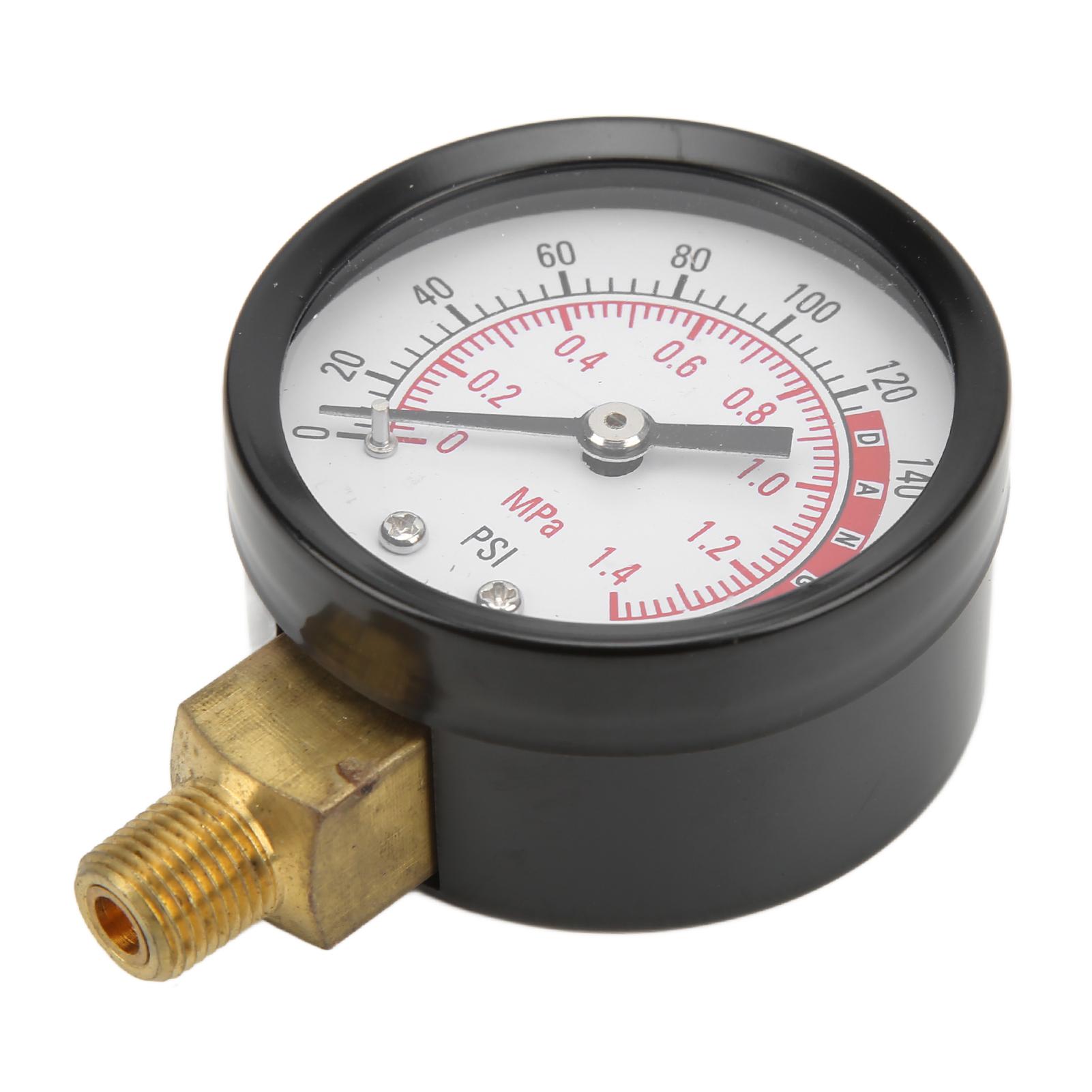 

Манометр радиальный Y50 с круглой шкалой для воздуха, масла, воды 1/8 дюйма NPT 01.4 мПа 0200 фунтов на квадратный дюйм