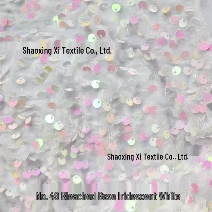 "50-Color 5mm Flannel Sequin Fabric: Elastic, Embroidered for Women's Clothing & Shoes"