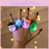 Colorful Glow In The Dark Christmas Cartoon Soft Rubber Rings For Kids Parties