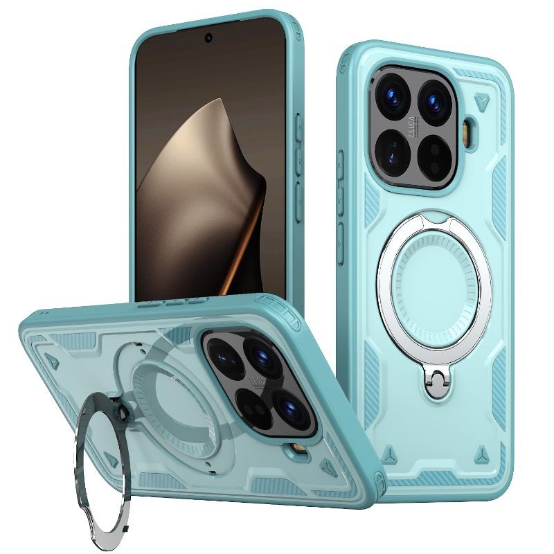 For Magsafe Magnetic Ring Holder Case For Xiaomi 17T 17TPro Wireless Charging Armor Shockproof Silicone Hybrid Cover For 17T Pro