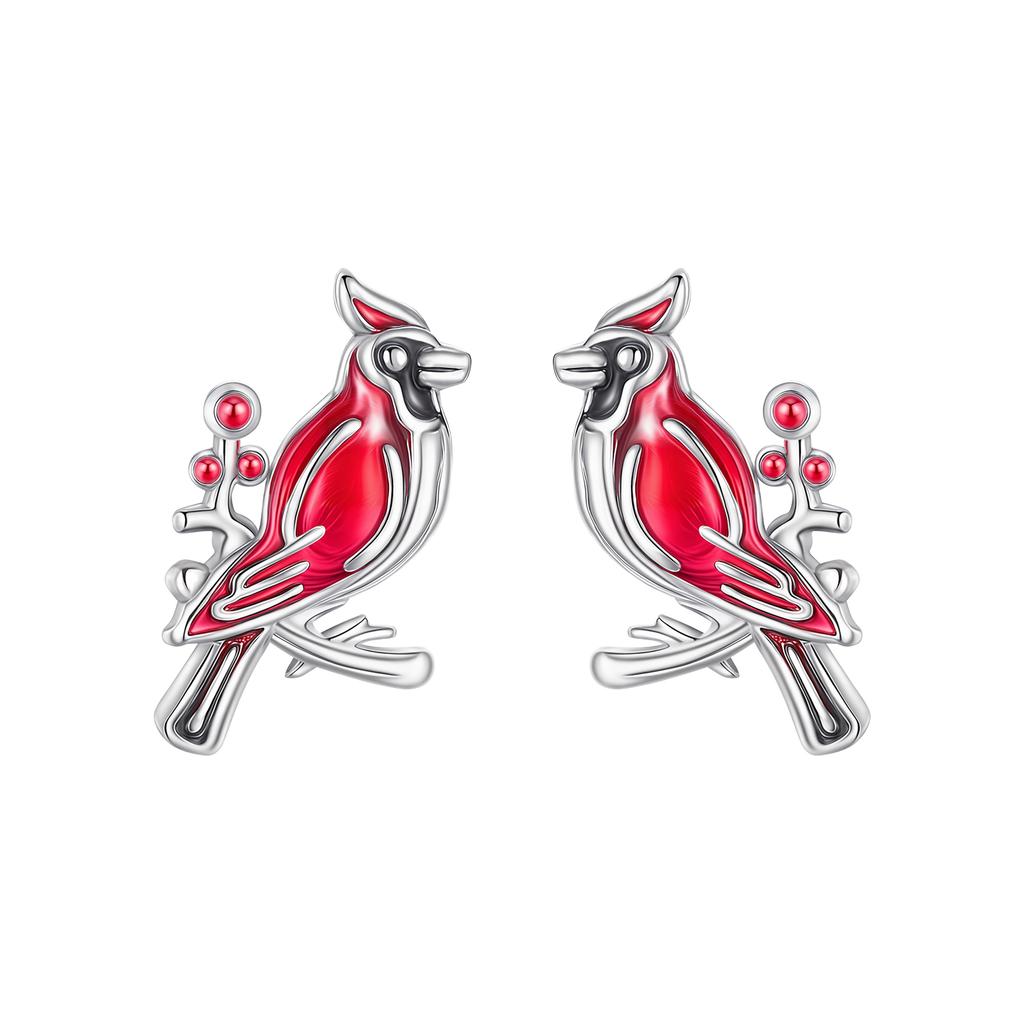 Oryginalne kolczyki z miedzi sterlingowej 925 z czerwonym jabłkiem dla kobiet 2025 Cyrkoniowe kolczyki sztyfty Błyszczące kolczyki koła Pave Prezent na rocznicę z cyrkonią