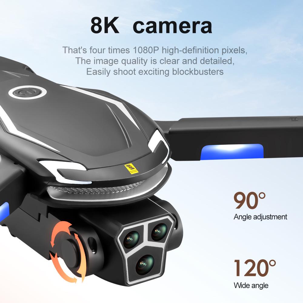 V888 Drone: 8K HD Aerial Photography with 3 Cameras, Long Battery Life, and Brushless Motor Remote Control.