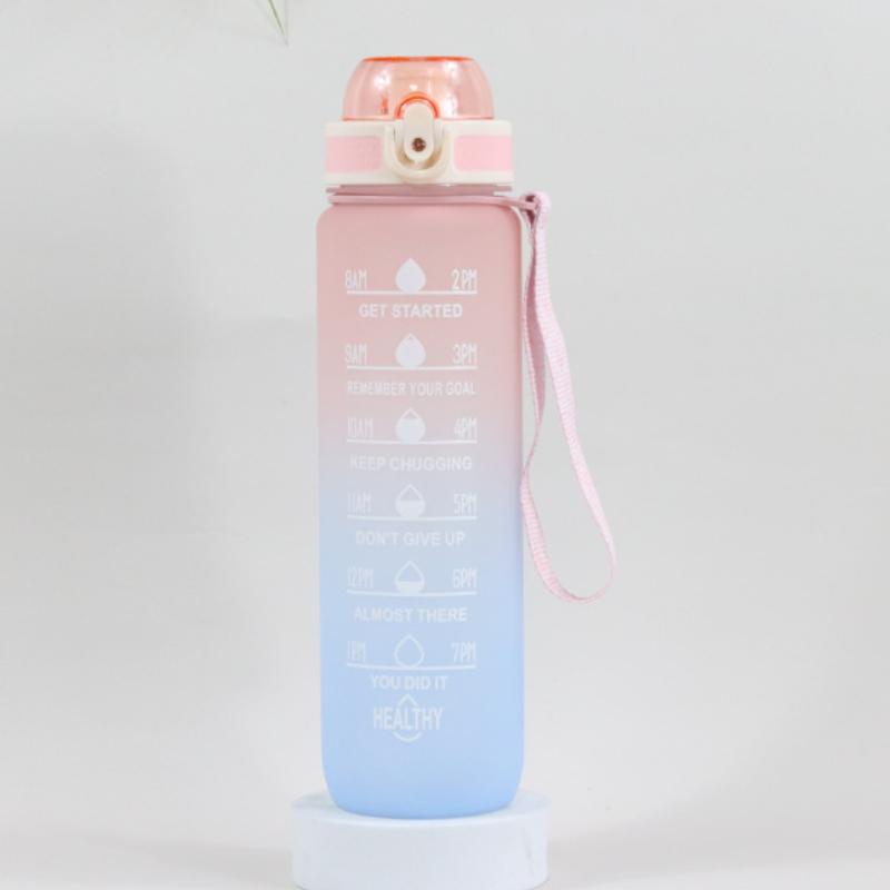 1L Láhev na vodu Motivační sportovní láhev na vodu Vzduchotěsné lahve na pití pro venkovní cestování Láhev