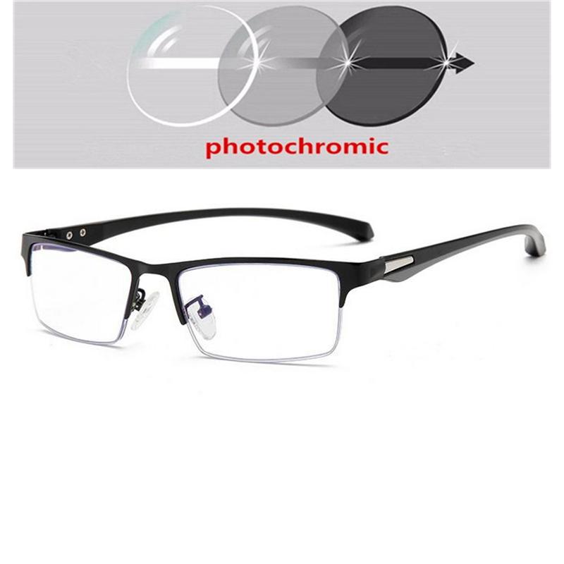 Blue Light Blocking Semi-Rimless Nearsighted Glasses Metal TR90 Prescription Eyewear 0 -0.5 -0.75 -1.0 Computer Glasses