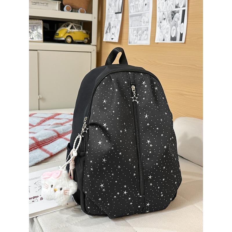 Spring New Schoolbag Women's Korean Ins Sweet Stars Girl Travel Small Backpack High Value Mori Backpack
