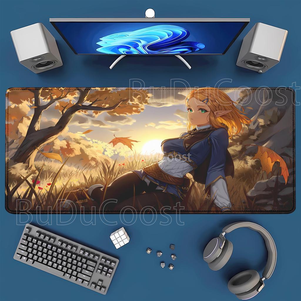 Link Mouse Pad Pc Gamer Anime Zelda Mousepad Cabinet Keyboard Carpet Antislip Computer Gaming offices HD Printing XXL Desk Mat