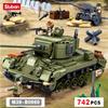 Druhá světová válka 2 Vojenská stavebnice Přistání v Normandii UK US Německá armáda Stavebnice Kostky Hračky WW2 Stavebnice Vozidla Tanky Pershing Panther
