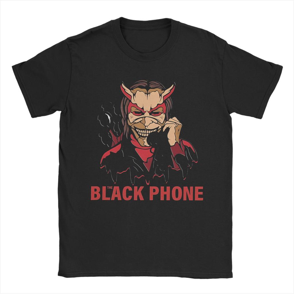 Fashion The Black Phone Horror Movie T Shirt For Unisex Cotton Tee Shirt Short Sleeve Clothes