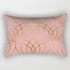 Ins Pink Geometric Waist Pillow Case Car Sofa Pillow Cushion Cover Pillow Case Pillow Case Pillow Case