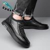 Casual leather shoes men's board shoes men's 2025 new autumn trend versatile soft-soled black shoes