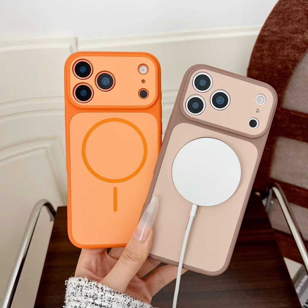 2026 New iPhone Case for 16 15 14 Pro Max, Luxury Matte Magnetic Cover with Camera Lens Protector, Anti-Scratch Wireless Charging Phone Shell