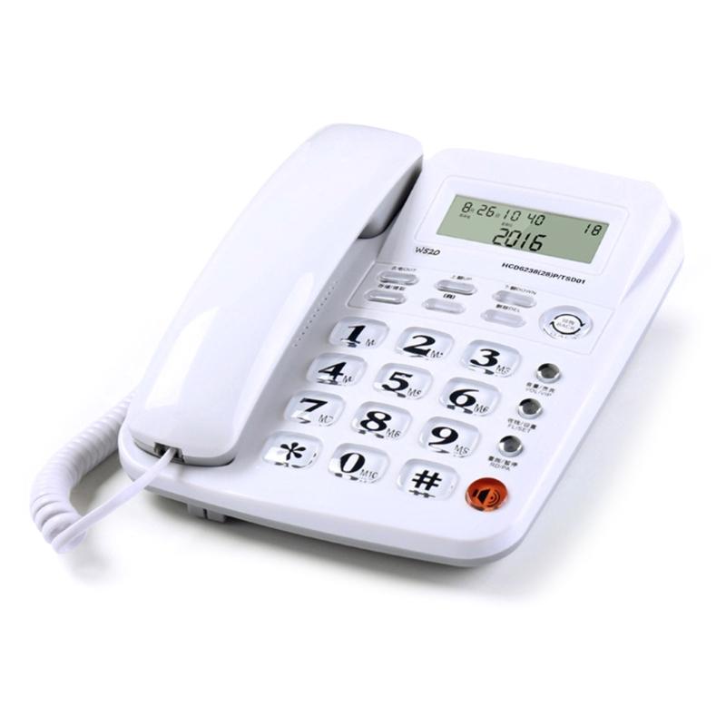 Office Desk Phone With Caller Display Easy Calling Speakerphone Lightweighted Plastic Construction