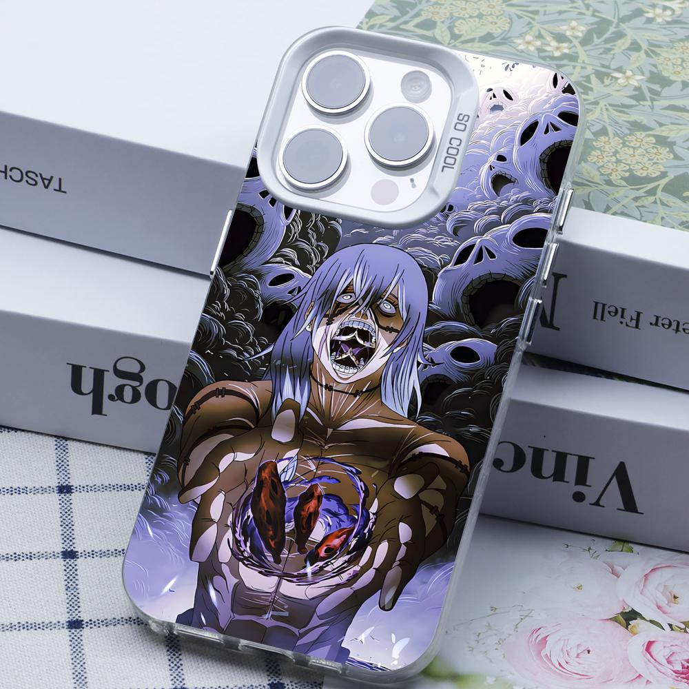 JJK Mahito Phone Case for iPhone 17 16 15 14 13 12 11 X XR XS Air Pro Max Plus White Colorful Silver Cover