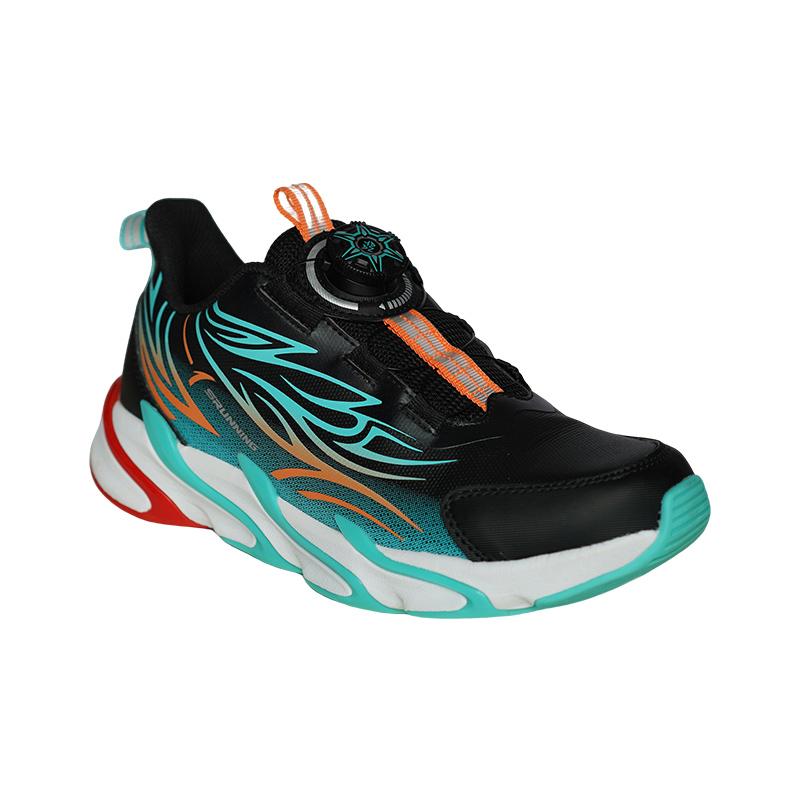 Anta Comfortable Versatile Kids Running Shoes Kids Sneakers Black Fluorescent-Green 312445511R-5