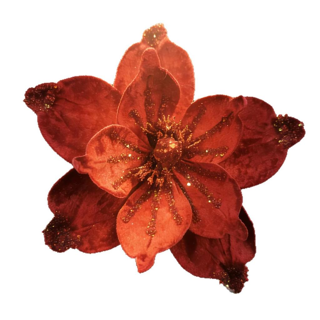 Velvet Sequin Magnolia Christmas Decorations