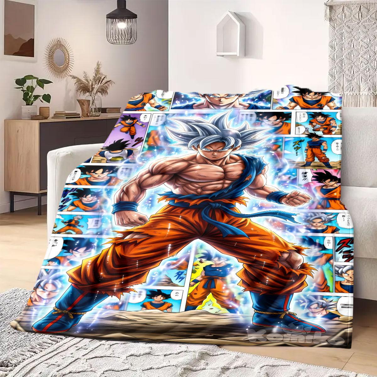 

Dragon Ball Print Blanket Warm Comfortable Flannel Blanket Suitable for Bedrooms,Sofas,Beds,Chairs,Picnics,Travel 75x90cm