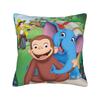 Decorative Pillowcases Curious George African Monkey Stuff Seat Throw Pillow Case Cover Square Multiple Sizes