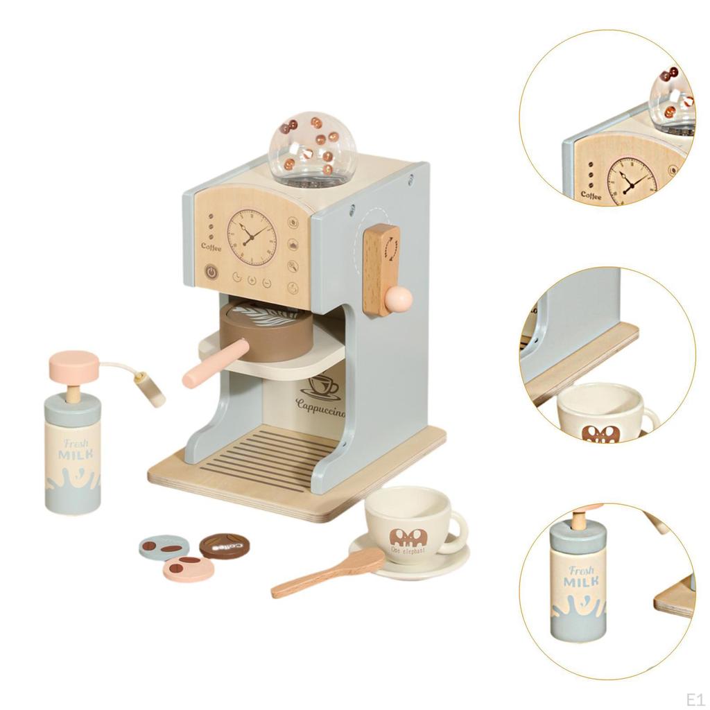 Simulation Coffee Machine Toy Afternoon Tea Playset Role Play Montessori Toys Educational