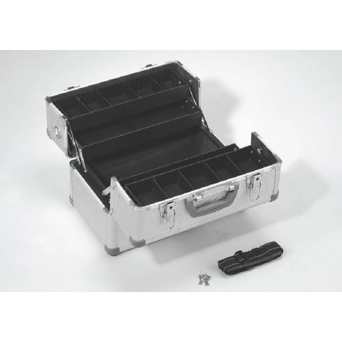 TRUSCO Aluminum Case (Double Door), Silver, Interior Dimensions: 352 x 207 x 229mm, TACR-37