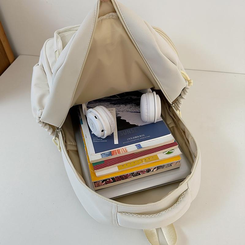 Women's Solid Color Backpack Student Schoolbag Outdoor Small Backpack