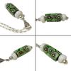 Venetiansk Lampwork Pärla Antika Pärlor SILVER925 Hänge Halsband Millefiori Venetianska Handelspärlor Halsband 50cm Antika Pärlor Etniskt Mönster Botaniskt
