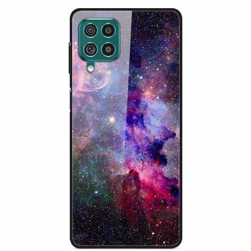 For Samsung M32 Case Tempered Glass Hard Back Cover Case For Samsung Galaxy A12 A22 M32 Phone Case Cover M 32 A 22 Funda Coque