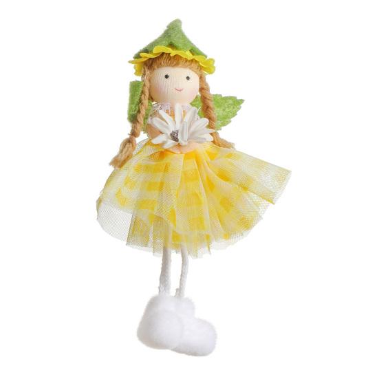 Jarní víla dívka ozdoba květina anděl závěsný přívěsek zasněná pohádková tématická dekorace na vánoční stromek svatební party výstavy