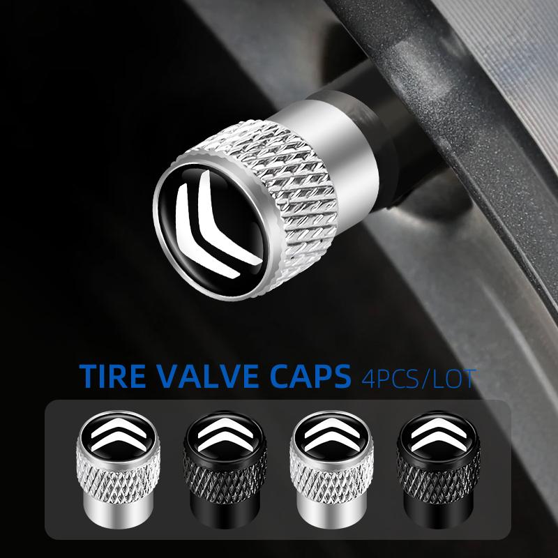 4Pcs For Citroen C1 C2 C3 C4 C5 C6 C8 C4L DS3 DS4 DS5 DS5LS Car Tire Valve Stems Cap Knurling Style Tire Valve Cap