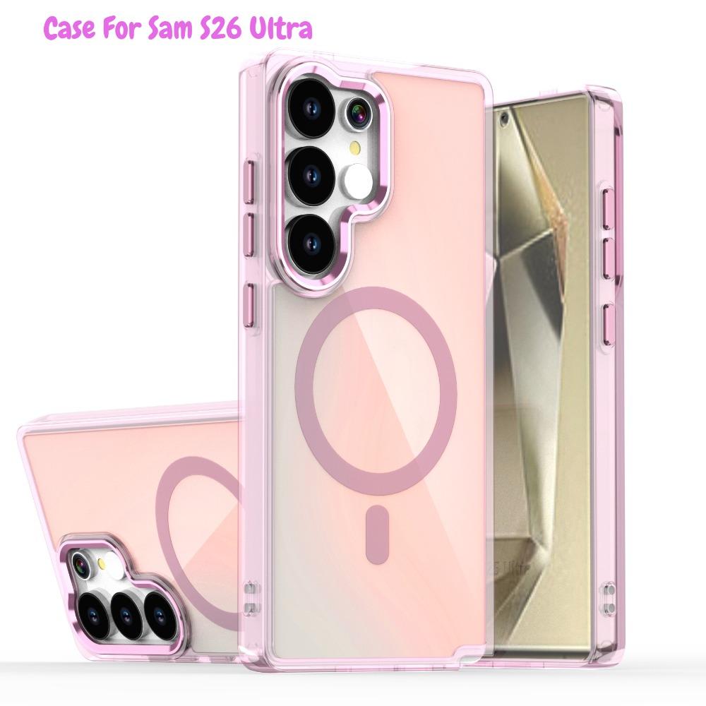 New Laser Gradient Translucent Magnetic Phone Case for Samsung Galaxy S26 S25 S24 Ultra S25FE A57 A37 A17 A56 For Magsafe Cover