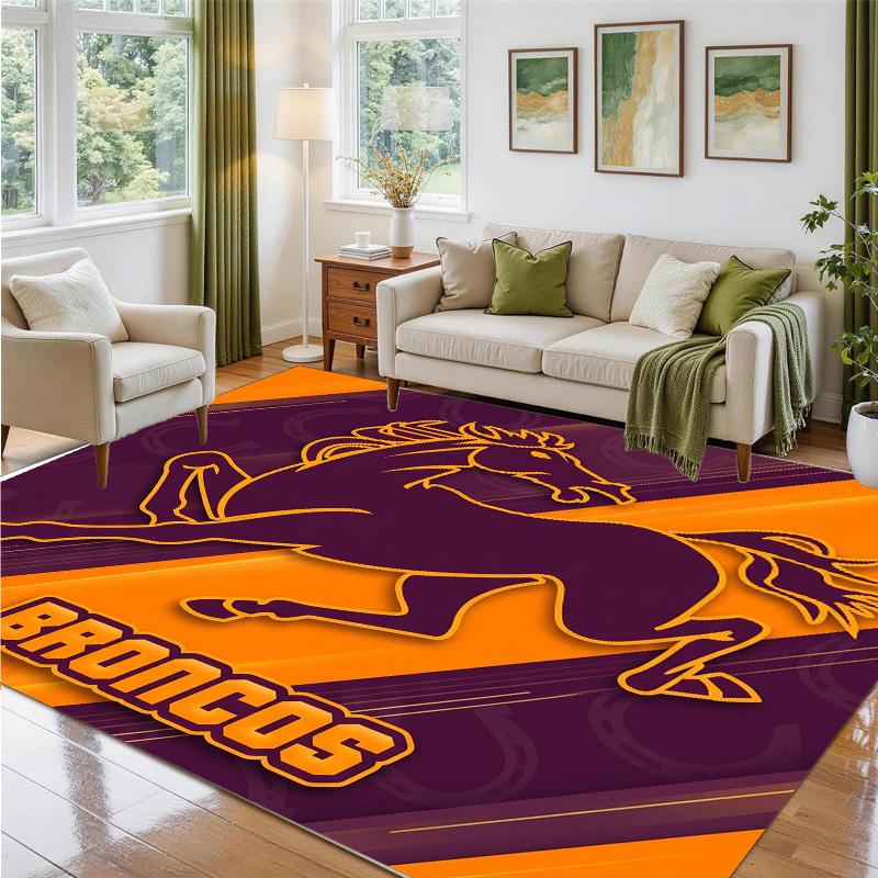 Brisbane Broncos Tasarımlı Kristal Kadife Halı Yatak Odası Girişi İçin Yumuşak Dekoratif Mat