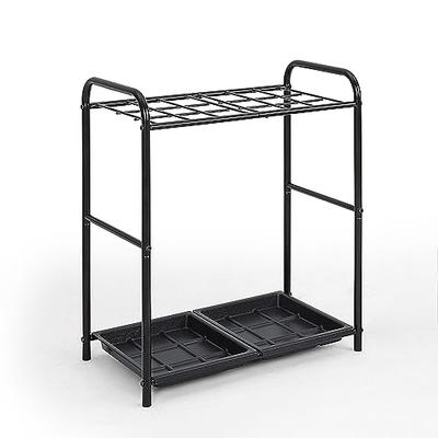 Sunny Point Umbrella Stand, Slim Design, Removable Water Tray, Steel Construction, Stylish, Commercial Use, Large Capacity, Stable, Black (Holds 18 Um