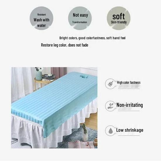 Trwałe Zmywalne Białe Prześcieradła na Łóżko Kosmetyczne z Otworem na Twarz na Stoły do Masażu Salonowego