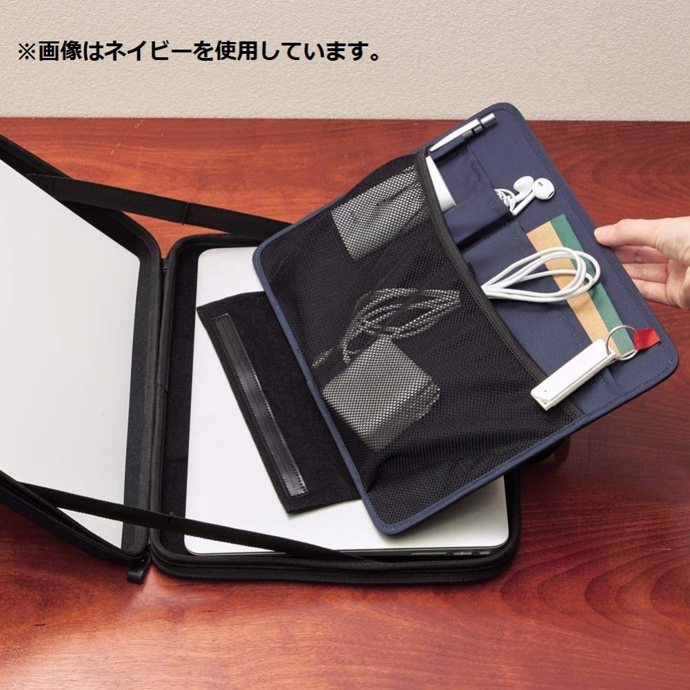 LIHIT LAB CORDURA Hard Shell Bag, Large, Navy, A7755-11