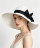 Summer hat women's big edge bow visor women's straw hat outdoor travel UV protection self-operated