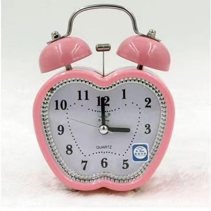 Student Metal Ringing Alarm Clock Creative Children Learning Silent Night Lights Fashionable Classic Loud Bedside Cute Clock Watch